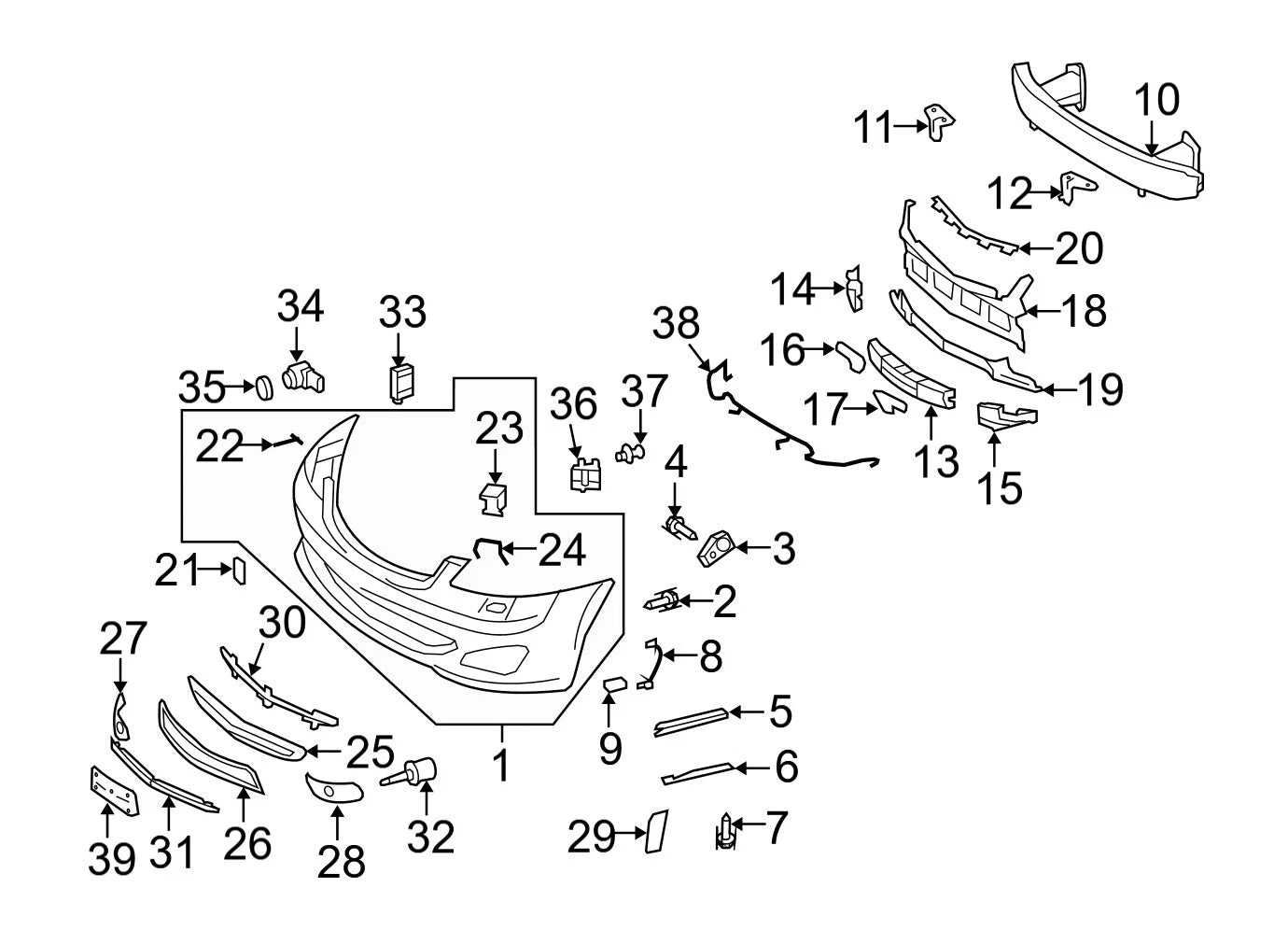 Front Parking Aid Sensor Housing 2218850467 for Mercedes