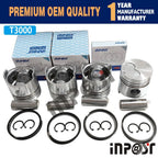 Set of 4 Piston with Rings Kit STD for Mazda HA T3000 (1990–1995)