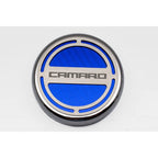 Chrome Wheel Center Caps w White Inlay for Chevrolet Camaro (2010–2015)