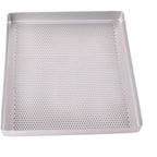 Set of 2 Perforated Aluminum Baking Pans 28x28cm Non-Slip