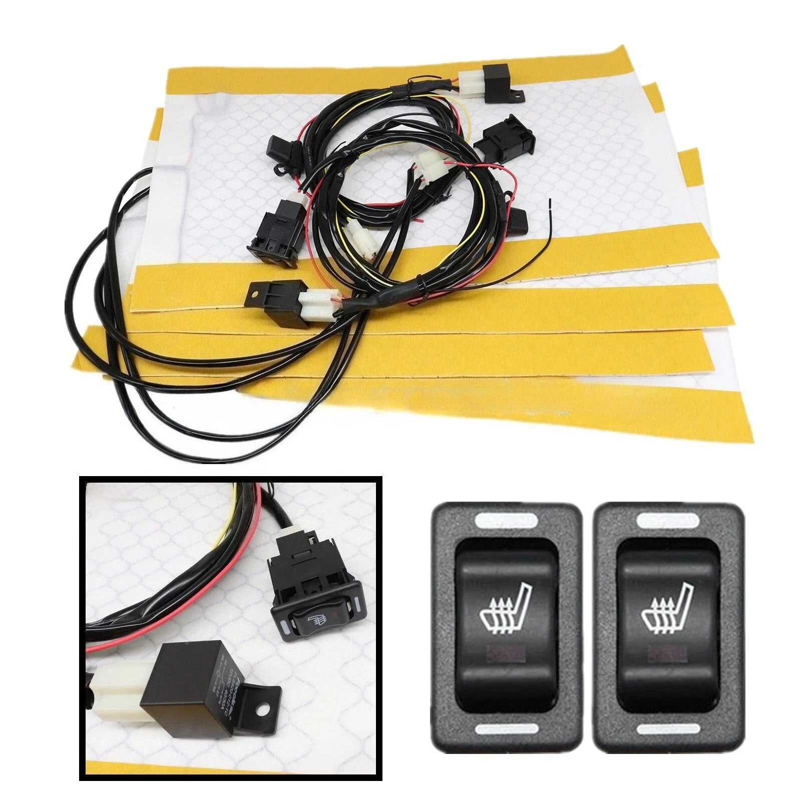Heated Seat Heater Pad Kit for Universal Cars (12V)