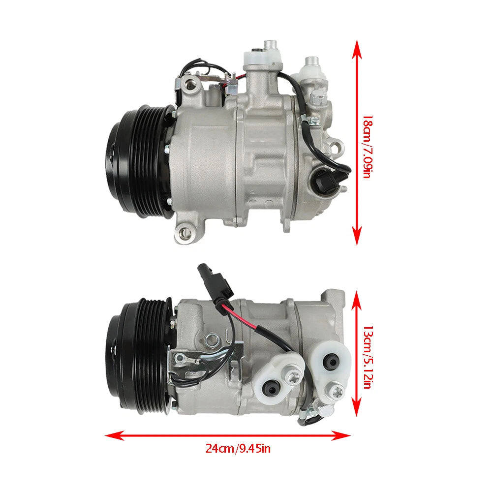 AC Compressor for Mercedes-Benz E250 E300 E350 E400 CLS400 GLK250 SL400 (2010-2016)
