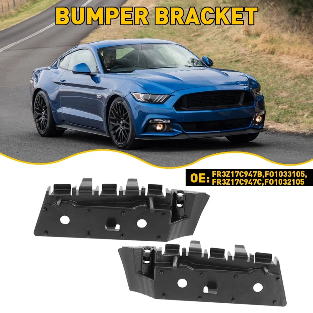 Set of 2 Front Bumper Retainer Brackets for Ford Mustang (2015–2017)