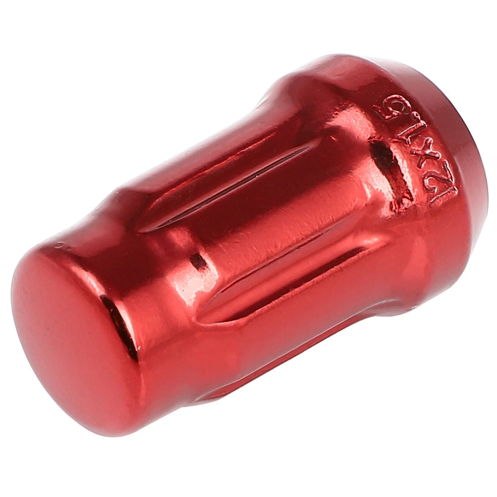 Set of 20 Bulge Acorn Lug Nuts 12x1.5 Red for Honda Chevy Toyota