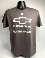 Chevrolet Performance Gray T Shirt Script Logo w Bowtie Emblem (2010–2024)