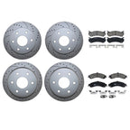 Front Rear Brake Kit with Drilled Rotors & TRW Pro Ceramic Pads for Tahoe Sierra 1500 (2007–2014)