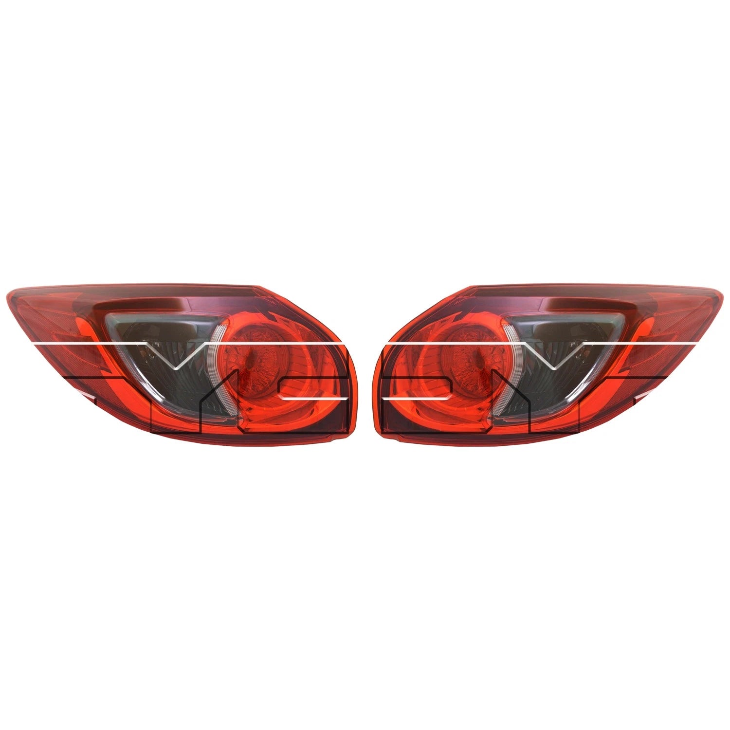 Set of 2 TYC Outer Tail Light Lamp Assemblies for Mazda CX-5 (2013–2016)