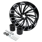 Set of 2 Wheel Rims & Hubs for Harley Touring Glide (2009–2023) 23" Front 18" Rear