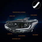 HID Projector Headlight Lamp for Chevy Traverse (2018–2021)