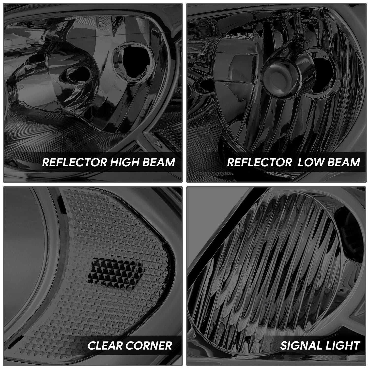 Smoked Lens Headlights for Chevy Impala Limited Monte Carlo (2006–2016)