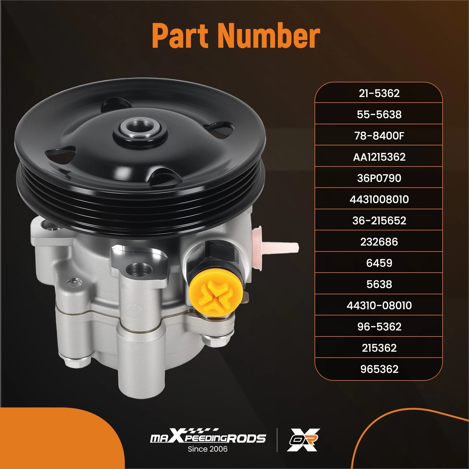 Power Steering Pump for Toyota Sienna CE LE XLE (2004–2006) 3.3L