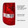 Rear Tail Light Brake Lamp Left Driver Side for Ford F150 (2004–2008)