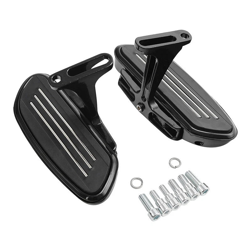 Black Passenger Floorboards for Harley Touring Electra Road Glide (1993–2025)