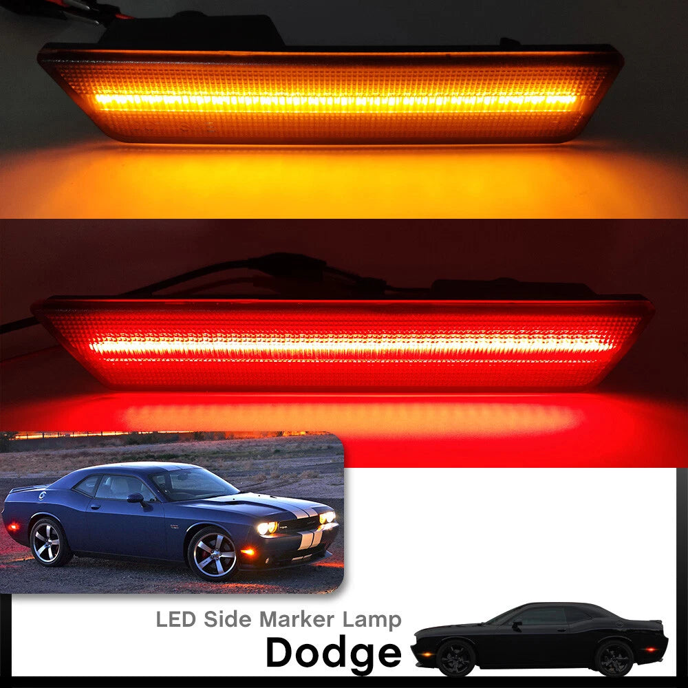 LED Smoke Lens Side Marker Lights for Dodge Challenger (2008–2014)