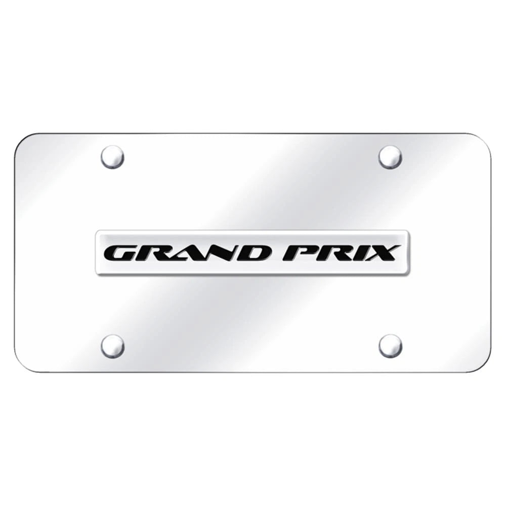 Chrome Name on Chrome License Plate - Officially Licensed for Pontiac Grand Prix