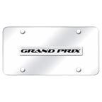 Chrome Name on Chrome License Plate - Officially Licensed for Pontiac Grand Prix