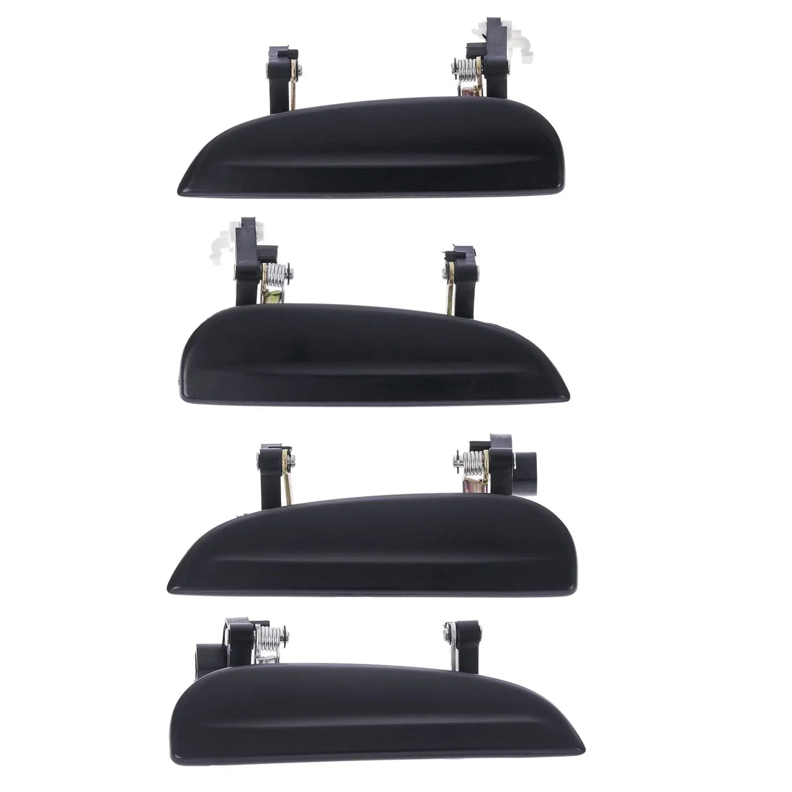 4pc Front Rear Left & Right Outer Door Handle Black for Kia Rio (2002–2005)