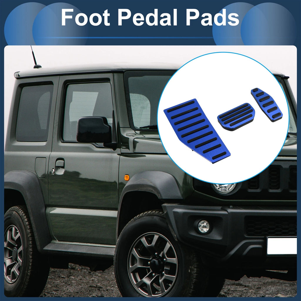 3 Pcs Foot Accelerator Pedal Covers for Suzuki Jimny JB70W (2018–2022) Blue