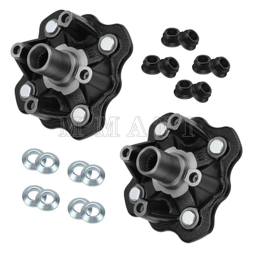 2X Front Wheel Hub & Nuts for Suzuki Eiger LTA400/LTF400 LTA500 (2002–2007)