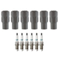 Set of 6 Denso Iridium TT Spark Plugs & Coil Boots for Dodge Nitro (2010–2011)