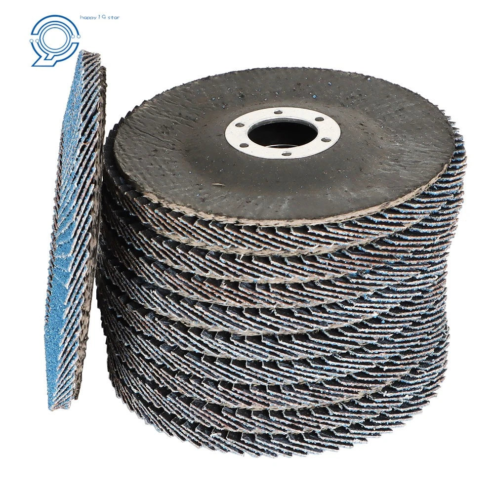 Set of 10 Zirconia Flap Discs 4-1/2" for Sanding and Grinding