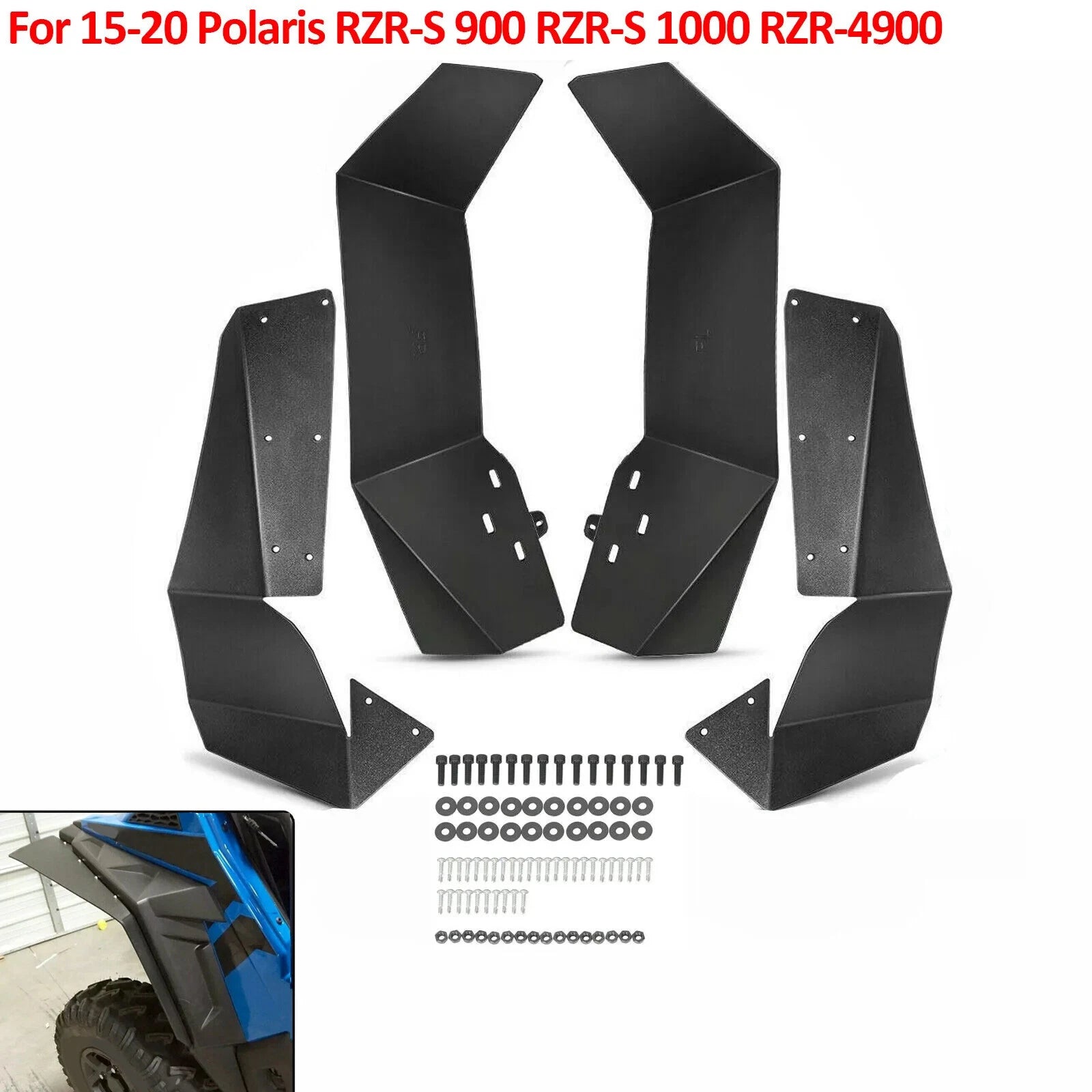 Mud Flaps for Polaris RZR S 900/S 1000/RZR 4 900 (2015–2020)