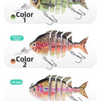 6 Section Swimbait Fishing Lure 8cm 15g for Predatory Fish (No Year)