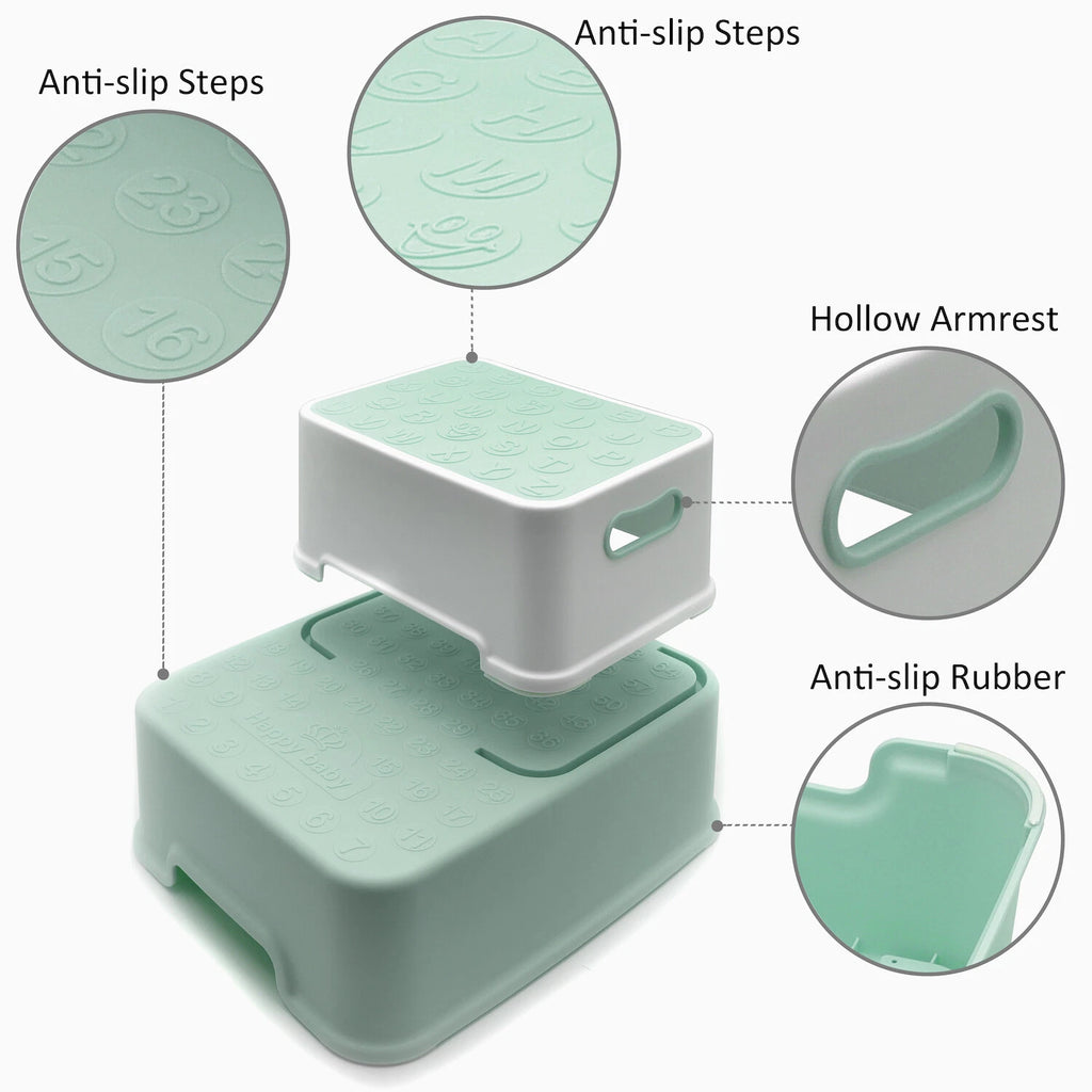 2X Anti-Slip Step Stool for Toddler Kids Bathroom Potty