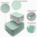 2X Anti-Slip Step Stool for Toddler Kids Bathroom Potty