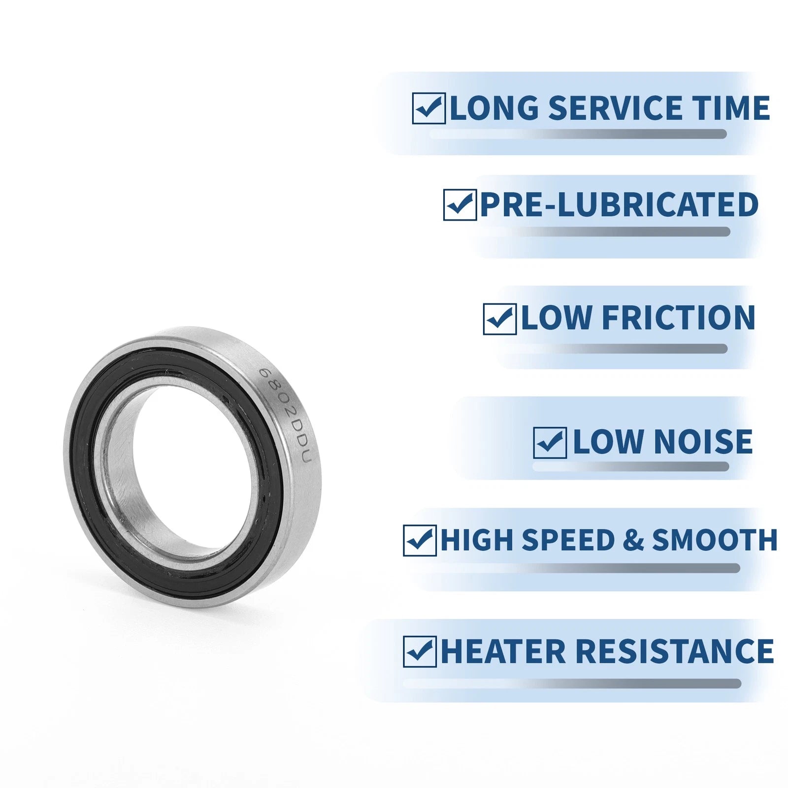 Deep Groove Ball Bearing 15x24x5mm for Scooter Skateboard (6802DD)