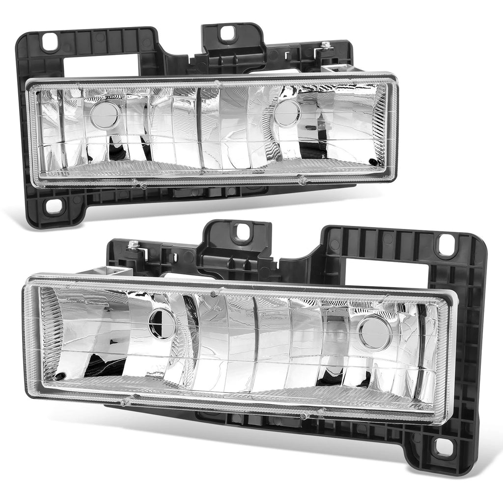 Chrome Headlamp & Bumper Lights Set for Chevy C10 C/K C1500/C2500/C3500 (1988–1998)