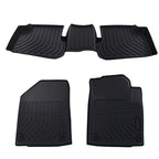 Set of 4 TPE Carpet Floor Mats for Jeep Cherokee (2015–2023) Black Waterproof