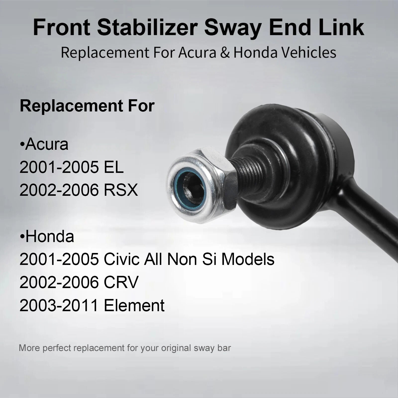 2X Front Stabilizer Sway Bar End Links for Honda Civic CR-V Acura EL RSX (2001–2011)