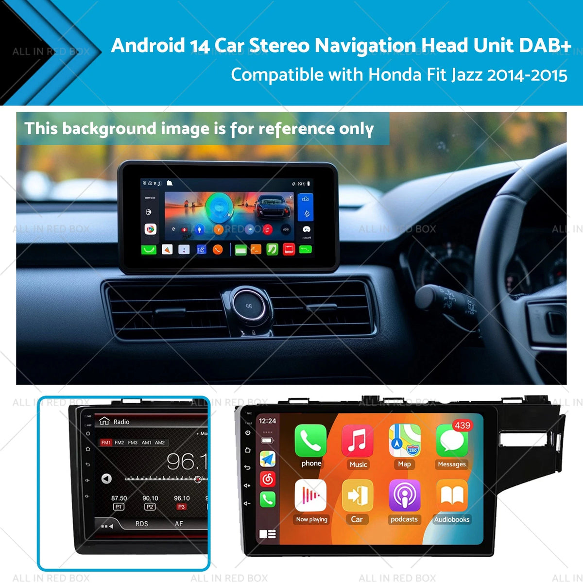 Android 14 Car Stereo Navigation Head Unit for Honda Fit Jazz (2014–2015)