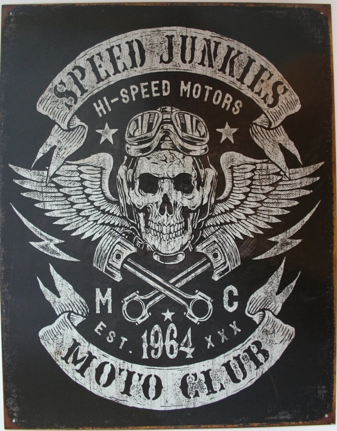 Tin Metal Sign for Hot Rod Garage (1964)