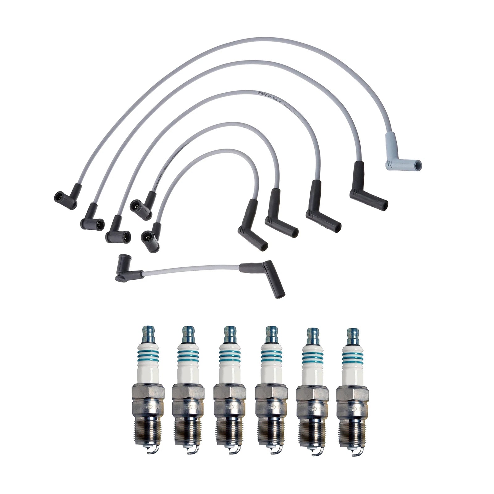 Denso Wire Set & 6 Iridium Power Spark Plugs for Ford Mercury 3.0 V6 (1990–2000)
