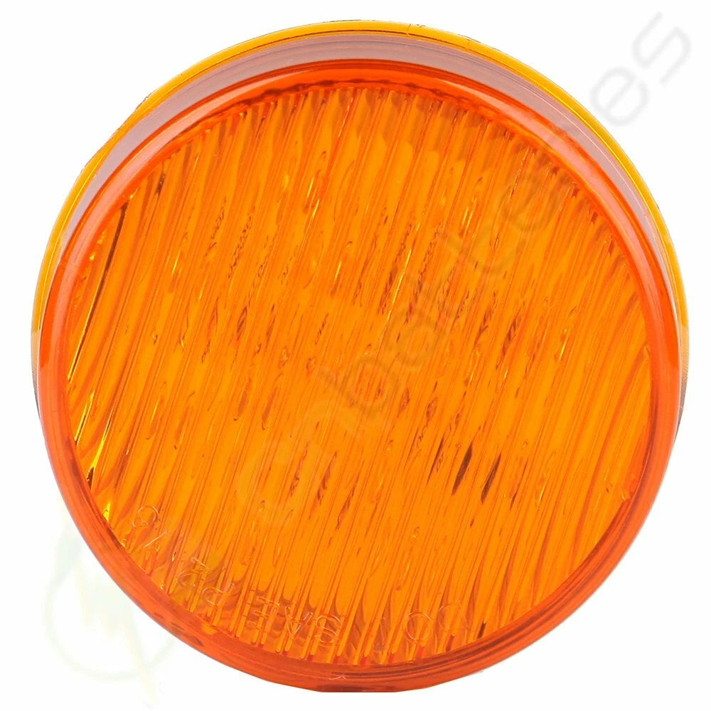 8x 2.5" Amber 13 LED Round Side Marker Clearance Lights for Trailer