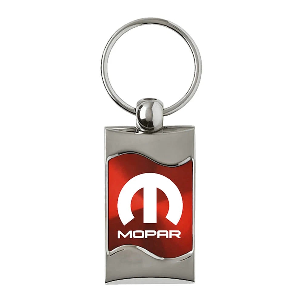 Red Rectangular Wave Keychain - Officially Licensed for Mopar Vehicles