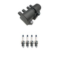 Set of 4 Hitachi Ignition Coils & Denso Spark Plugs for Chevrolet Aveo (2004–2011)