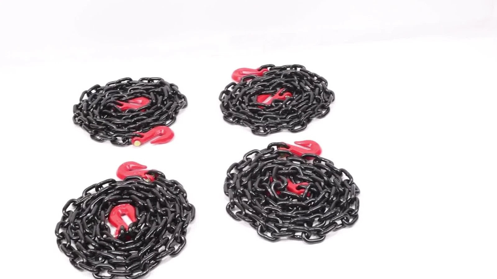 Set of 4 Towing Transport Binder Chains for G80 (7100 lbs, 3/8"×10')
