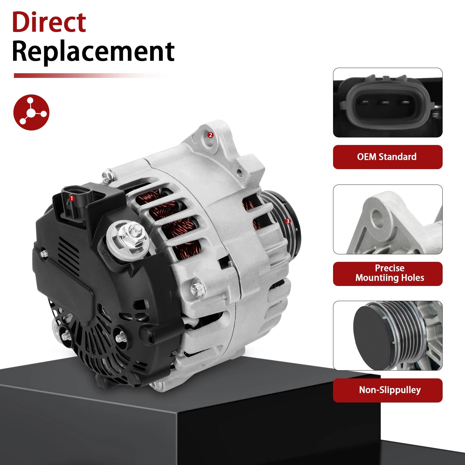 Alternator for Nissan Altima Sentra Rogue (2007-2009) 2.5L 110Amp