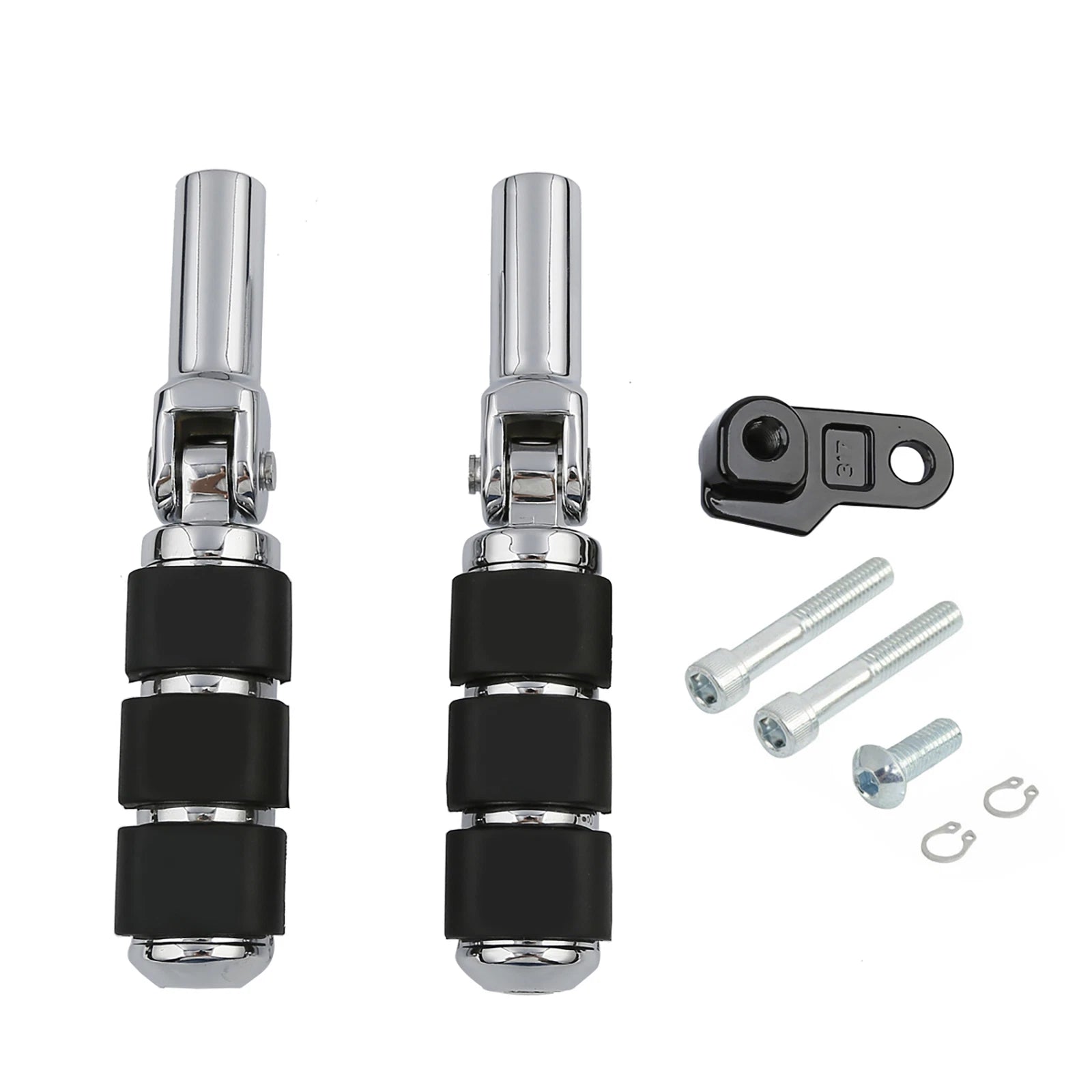 Chrome Rear Foot Pegs Mount for Harley Softail (2008–2011, 2012–2017)