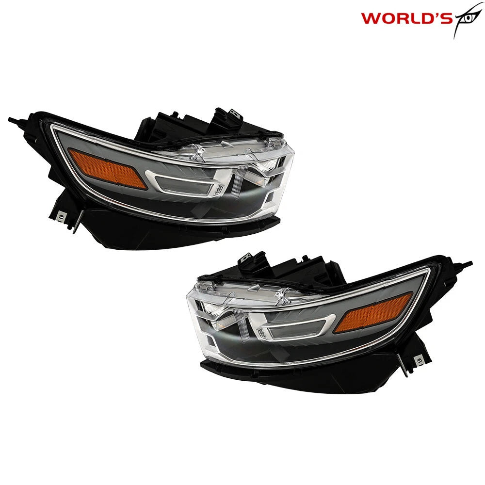 Set of 2 Halogen Projector Front Headlights for Ford Taurus (2013–2016)