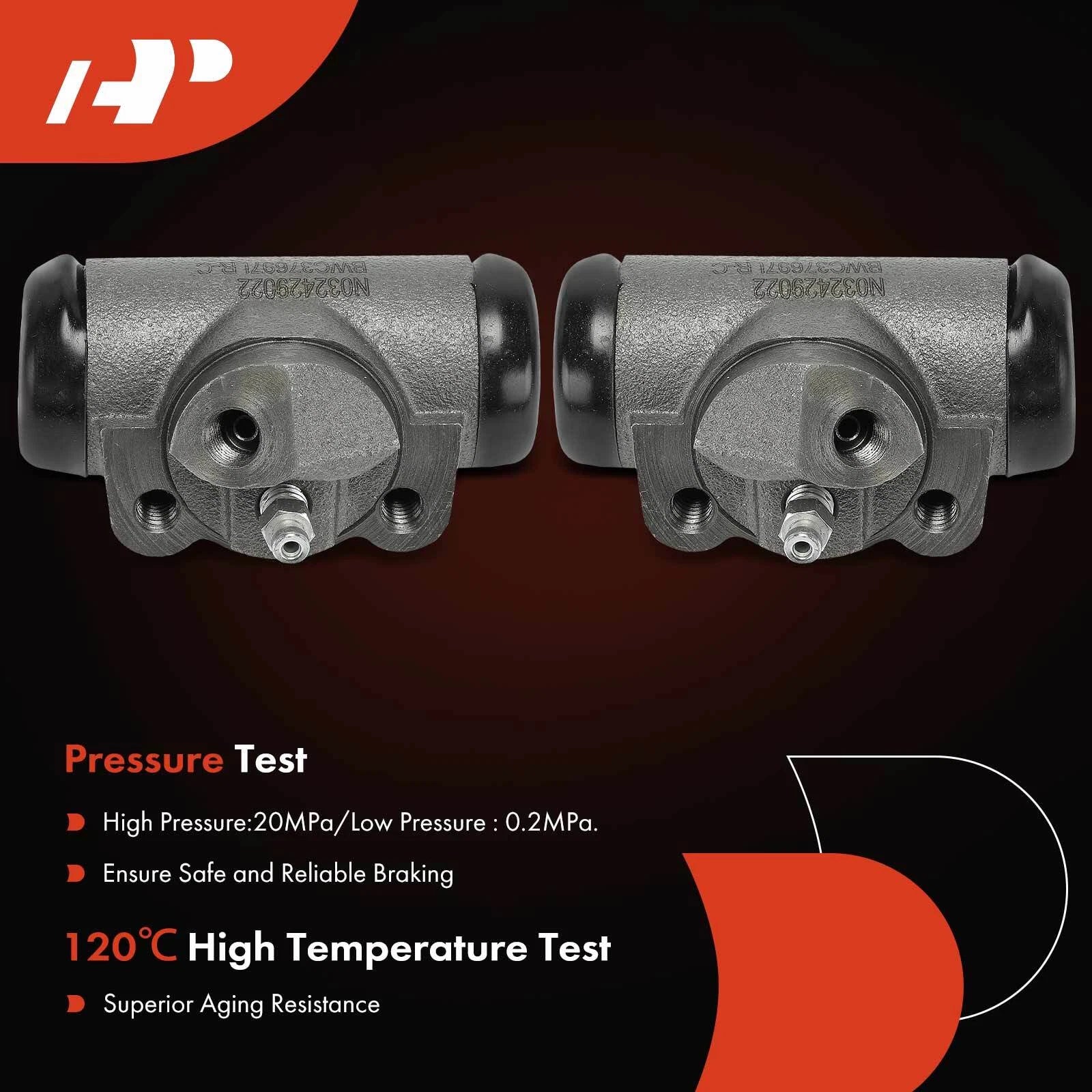 2X Drum Brake Wheel Cylinder for Chevy C20 Dodge Ford GMC