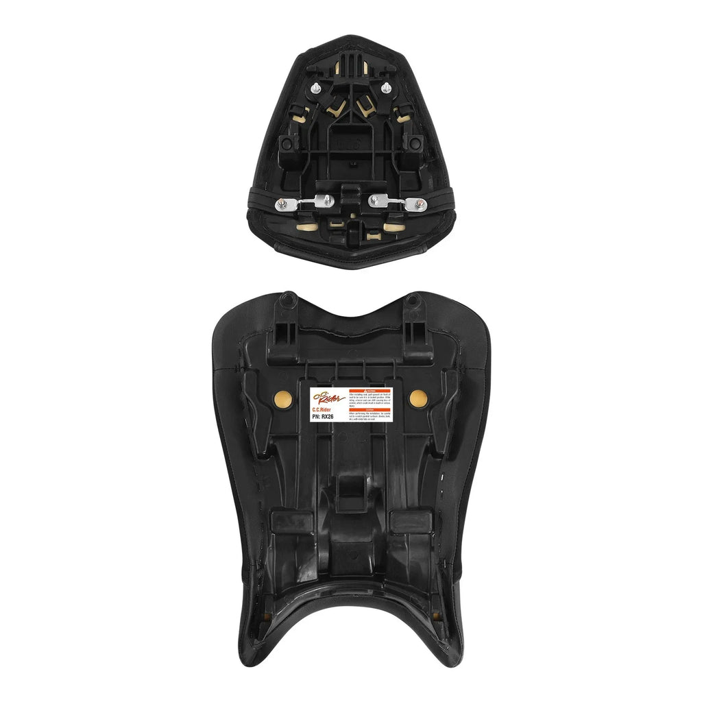 Black Driver & Passenger Seats for Yamaha YZF R1 (2009-2014)