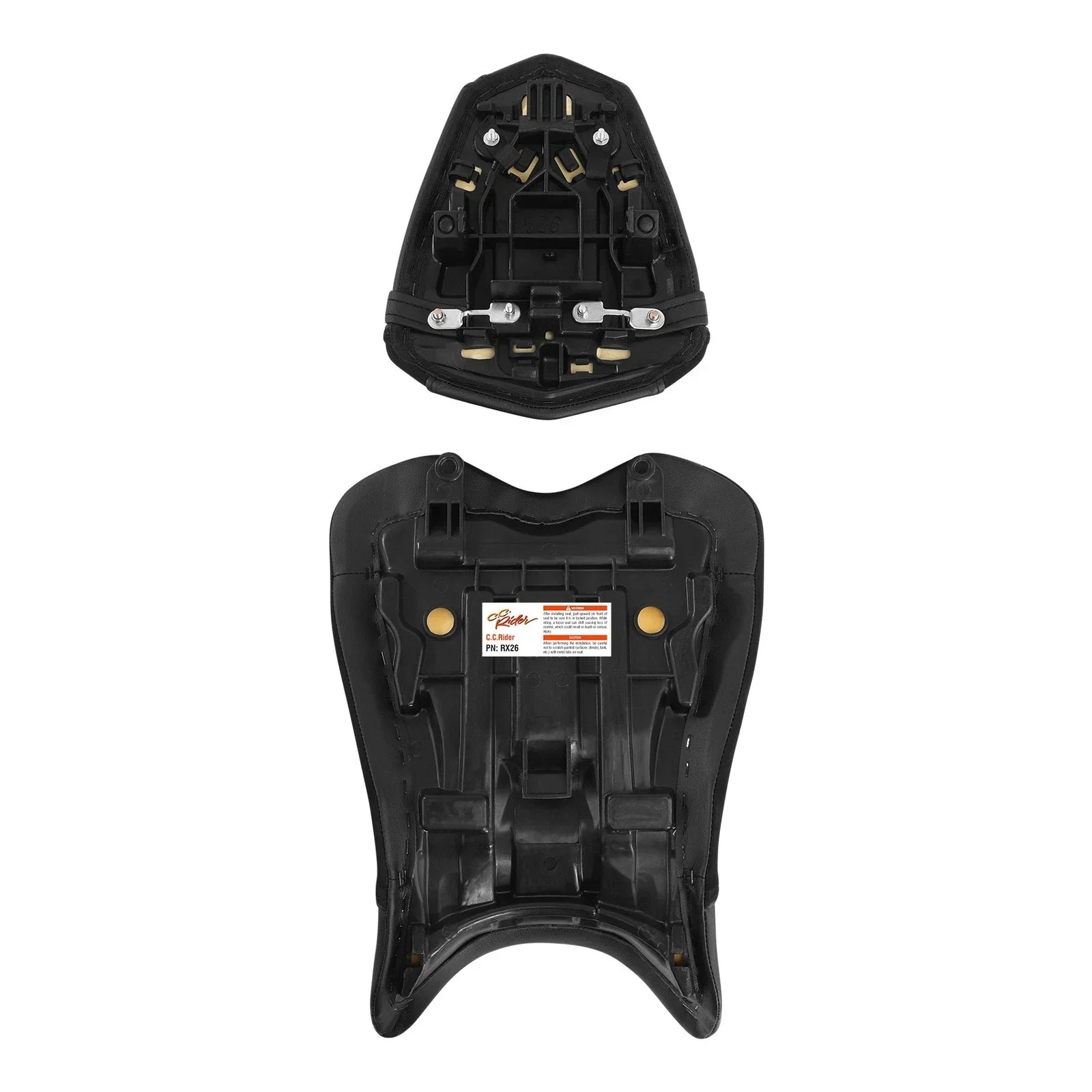 Black Driver & Passenger Seats for Yamaha YZF R1 (2009-2014)