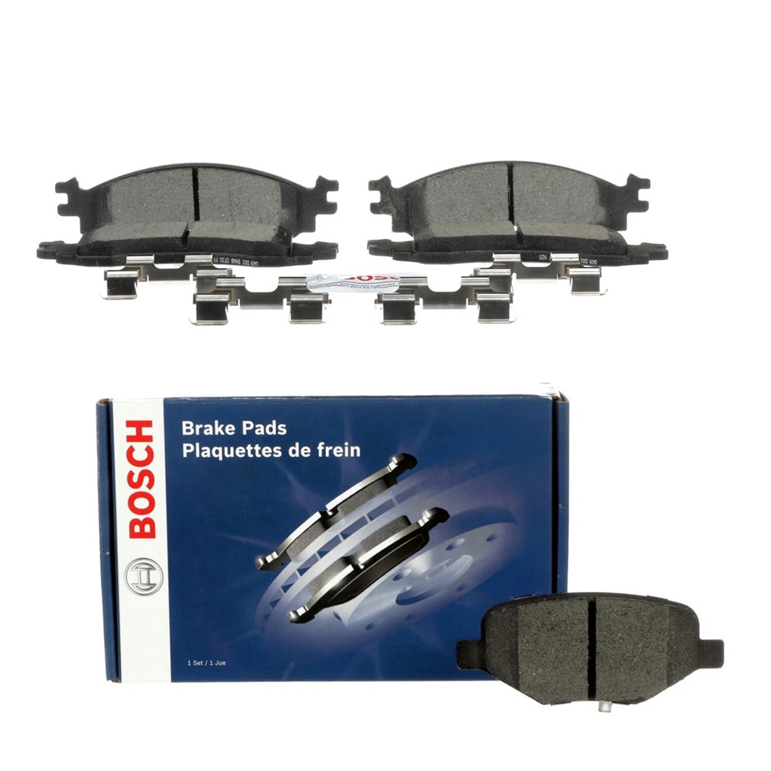 Set of 4 Bosch Blue Ceramic Disc Brake Pads for Ford Taurus (2010–2012)