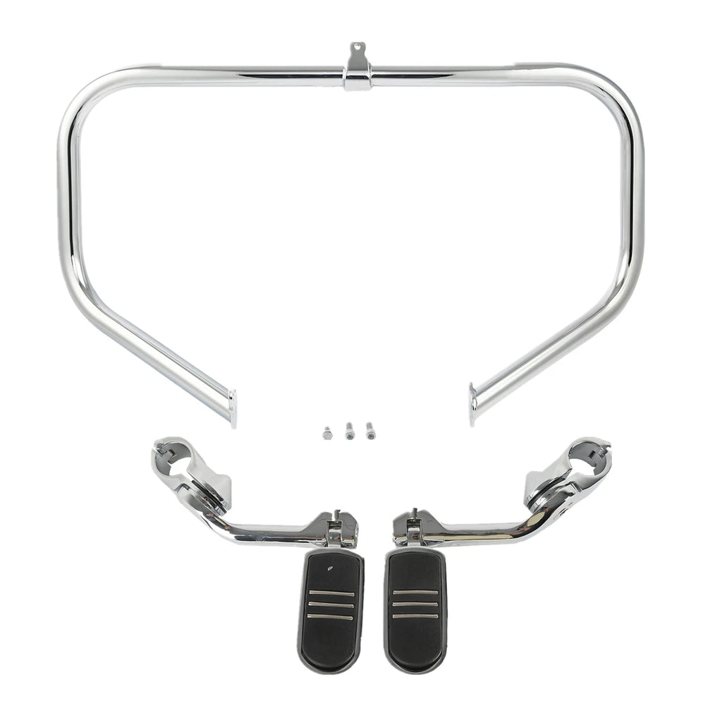 Engine Guard Bar & Foot Pegs for Harley Touring (2009–2024) Chrome