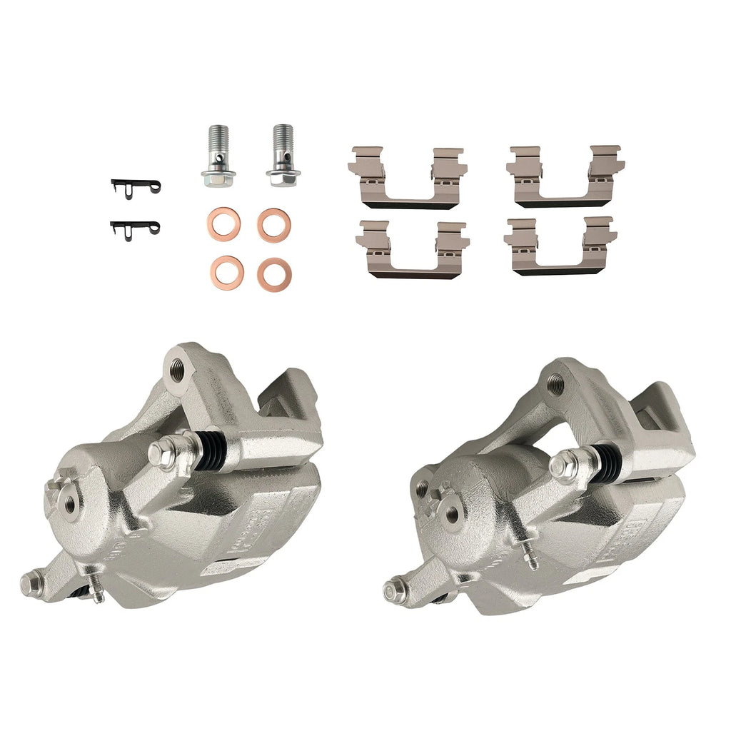 Front Brake Caliper Kit w/Bracket for Nissan Rogue Select (2014–2015) 19-B3428
