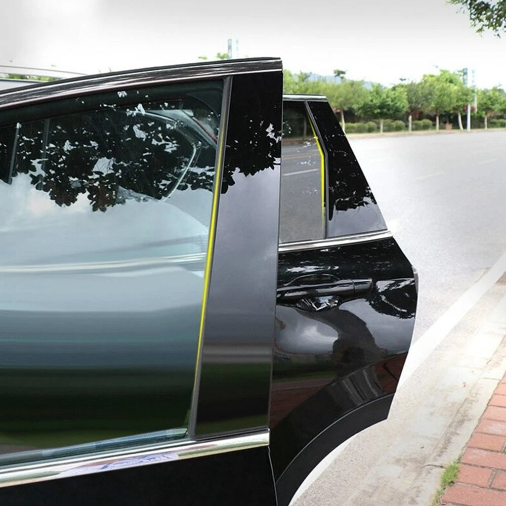 6X Black Pillar Cover Posts for Honda CR-V (2012–2016)